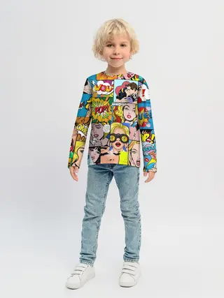 Детский лонгслив / Pop Art