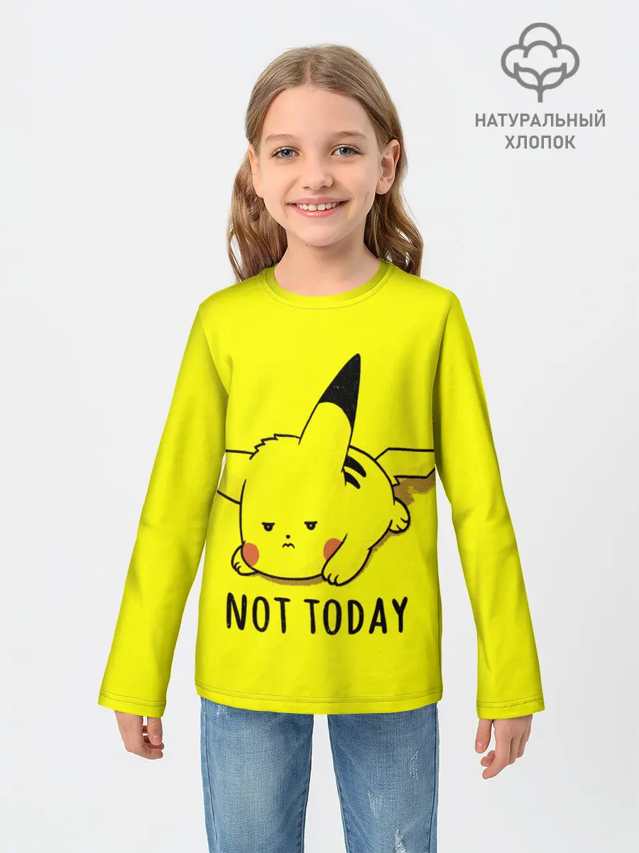 Детский лонгслив / Пикачу лень