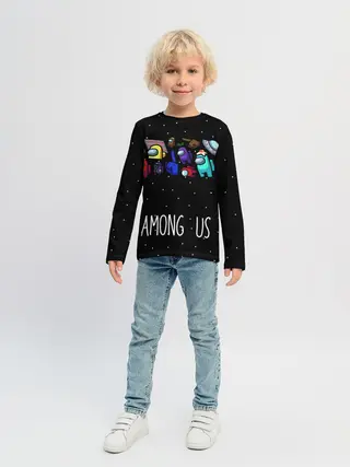 Детский лонгслив / Among Us Звёзды