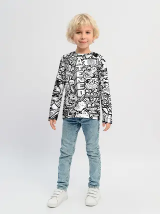 Детский лонгслив / Doodle граффити