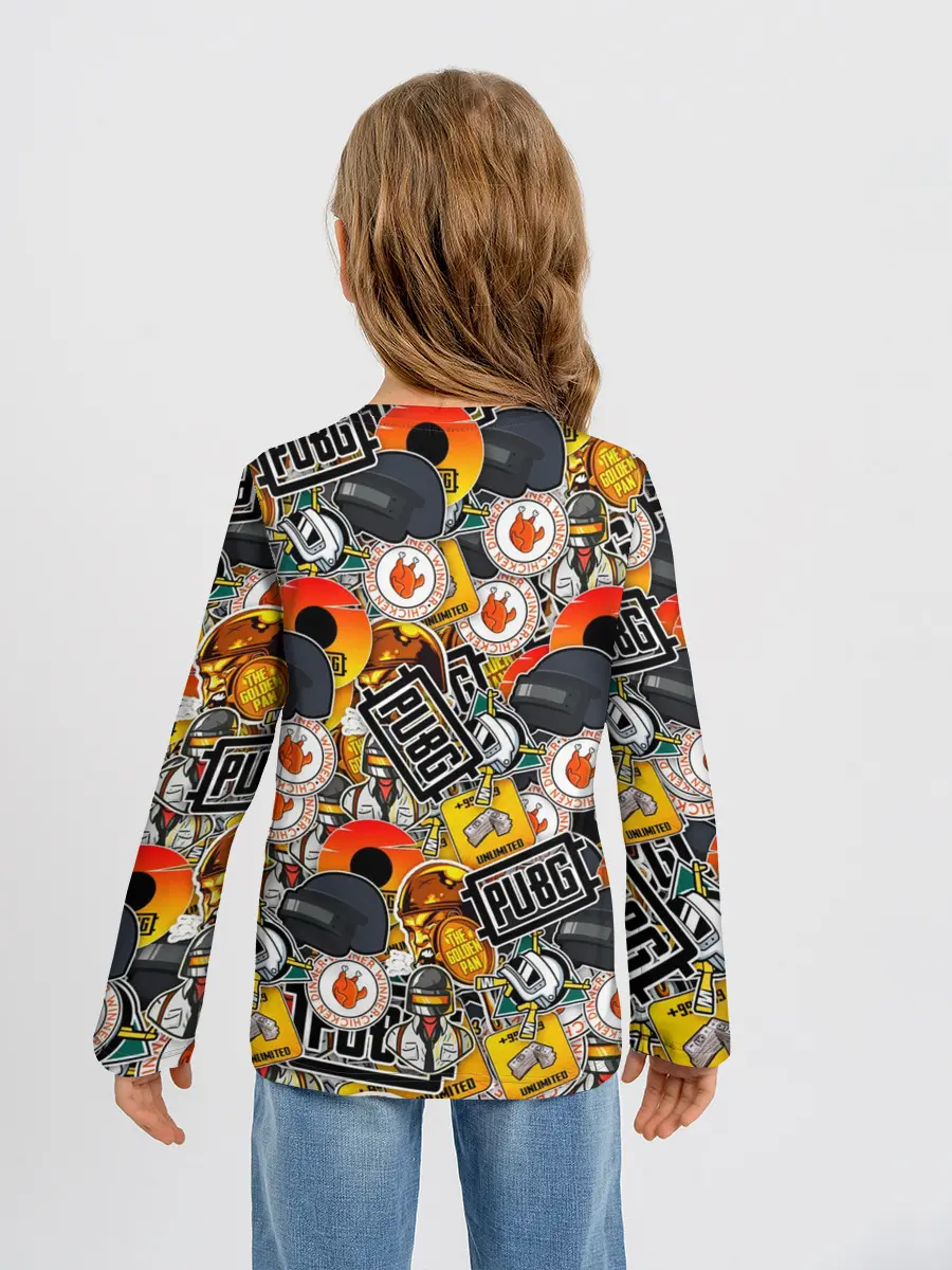 Детский лонгслив / PUBG STICKER