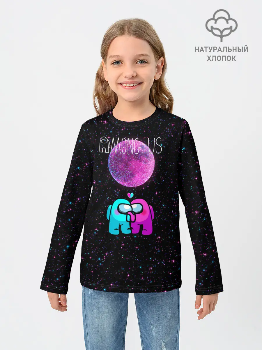 Детский лонгслив / Among Us Love