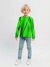 Детский лонгслив / Зеленый неон