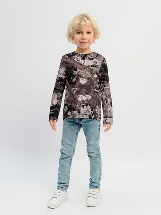 Детский лонгслив / ASTA manga monochrome pages