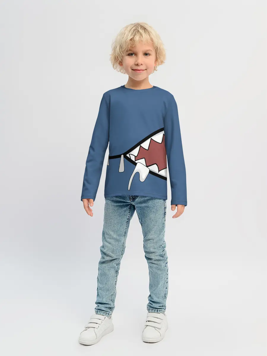 Детский лонгслив / Акула gawr gura