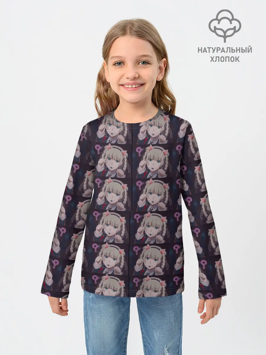 Детский лонгслив / Кирари Момобами Неко