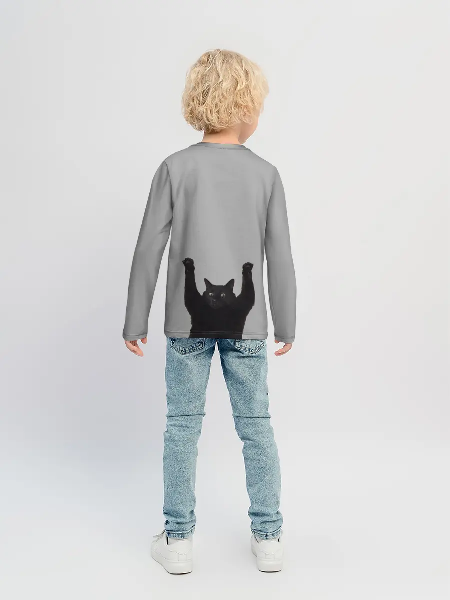 Детский лонгслив / Кот сдается