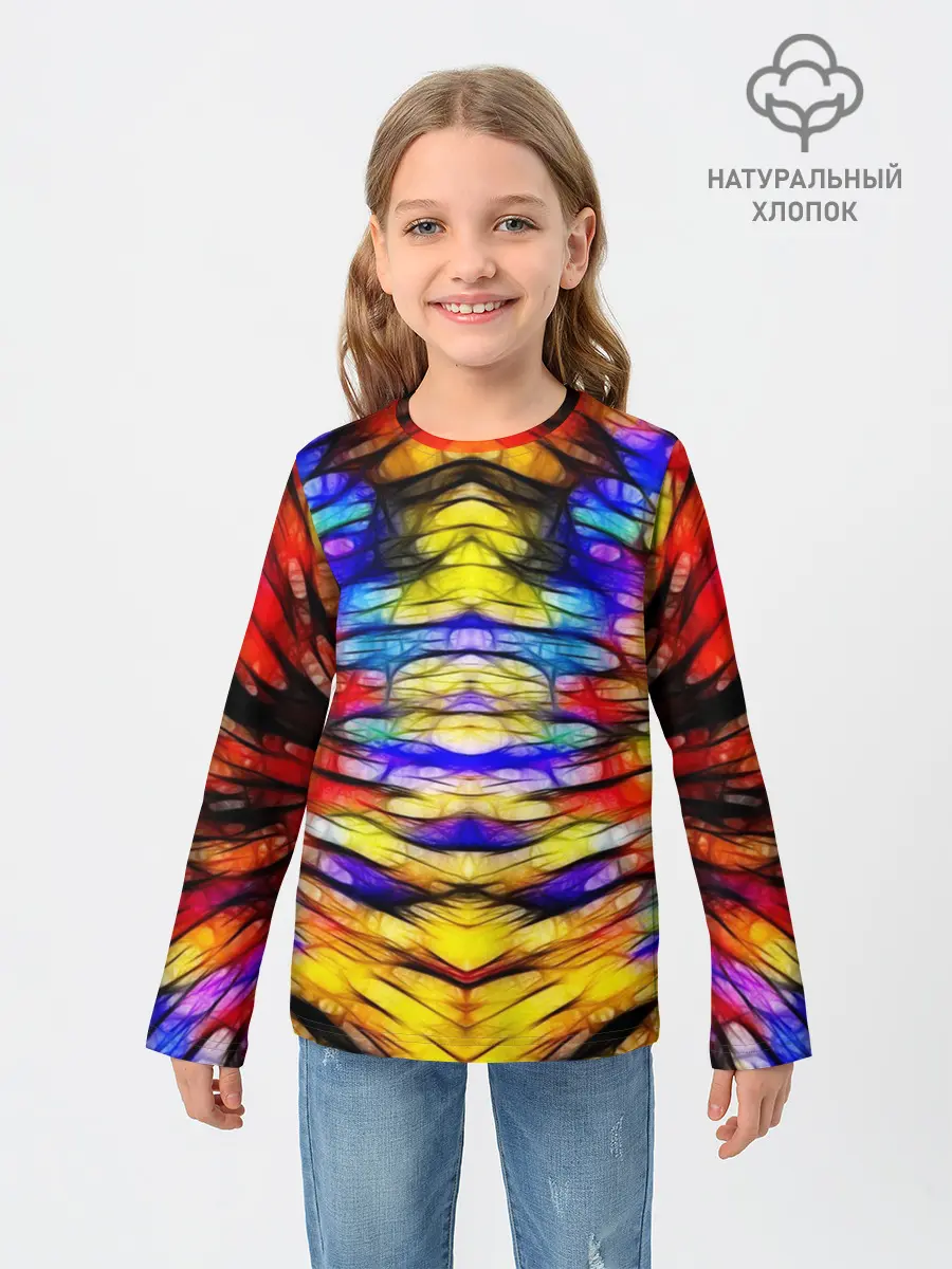 Детский лонгслив / Батик. Краски