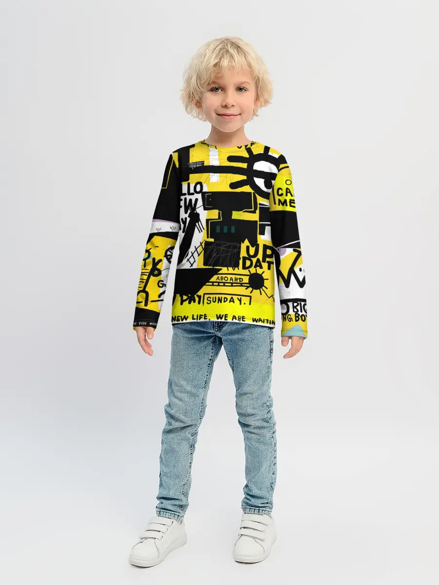 Детский лонгслив / абстракция
