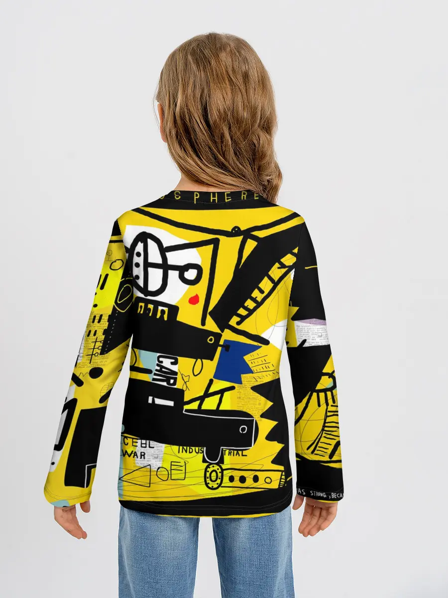 Детский лонгслив / абстракция