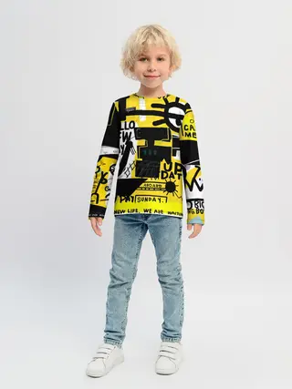 Детский лонгслив / абстракция