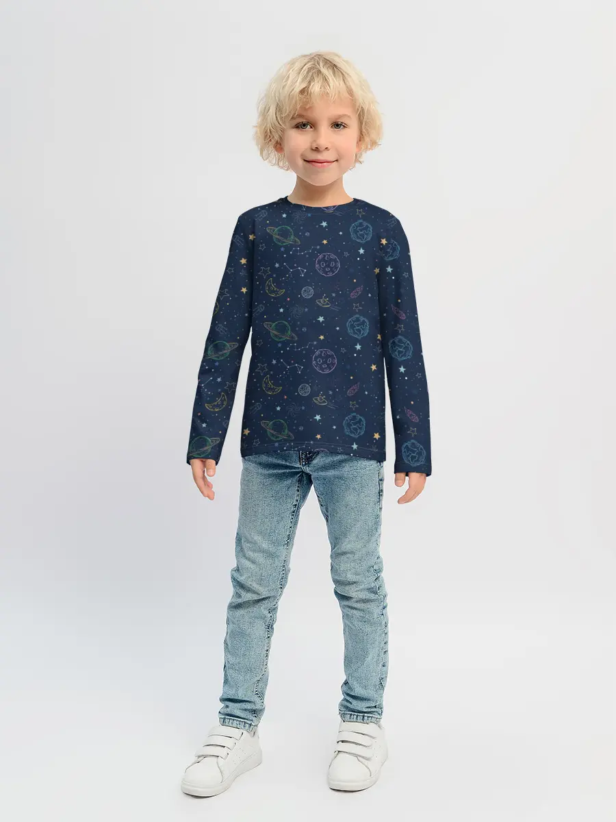 Детский лонгслив / Далекий космос