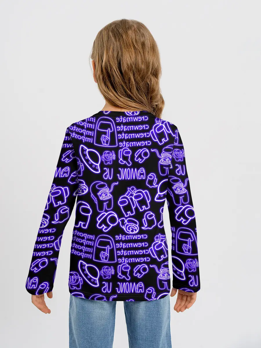 Детский лонгслив / AMONG US | NEON