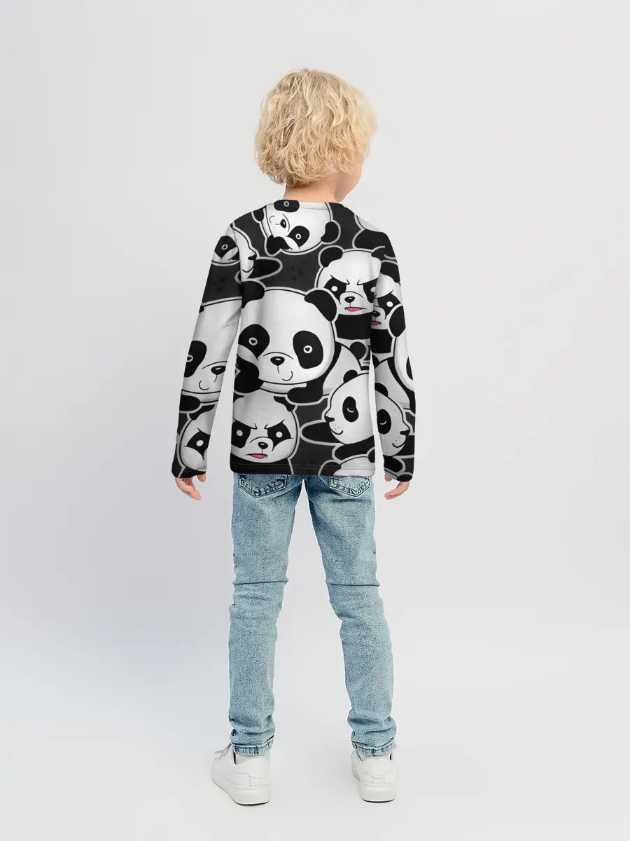 Детский лонгслив / Смешные панды