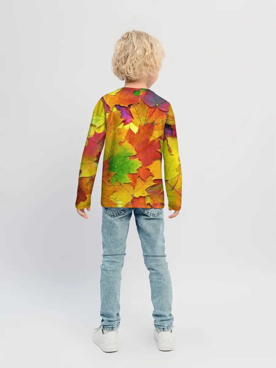 Детский лонгслив / Осенние листья