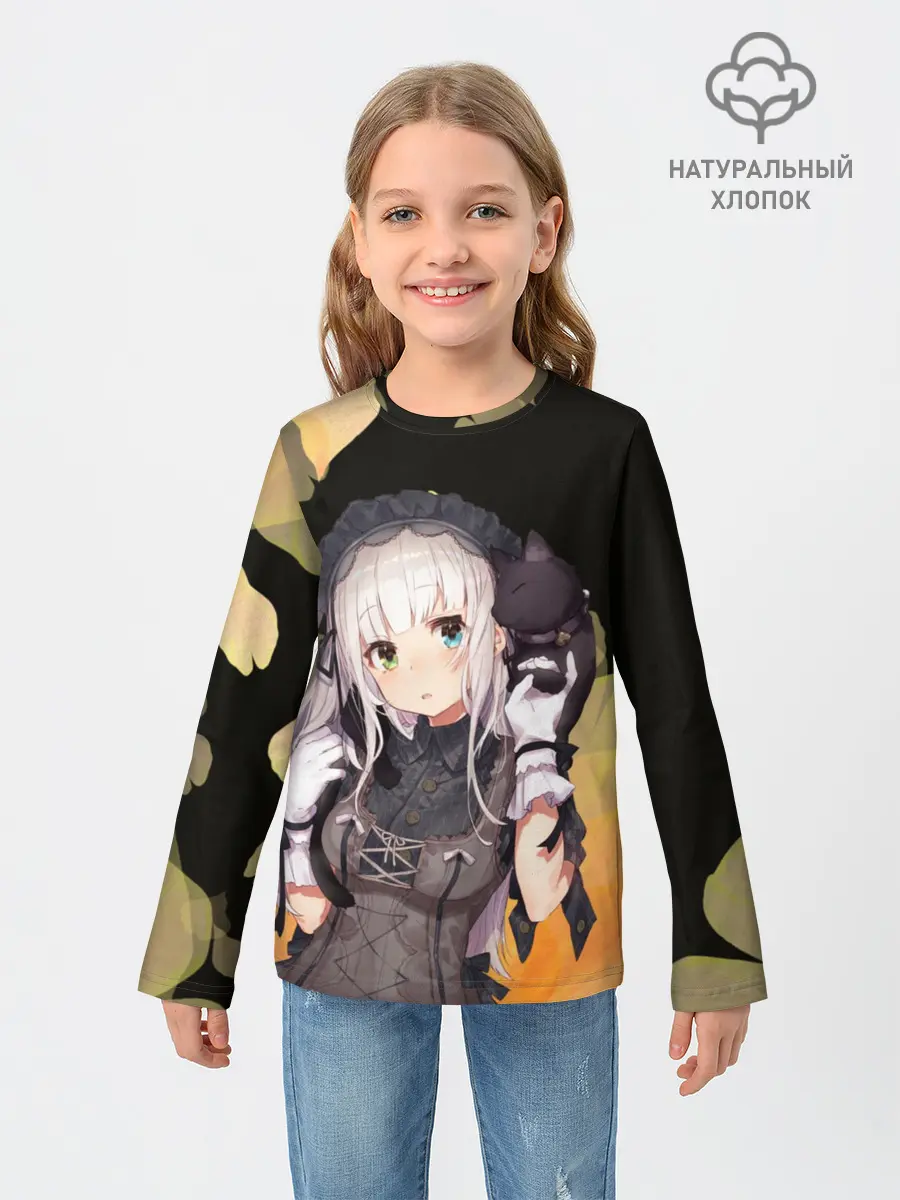 Детский лонгслив / Аниме девушка в интересном наряде