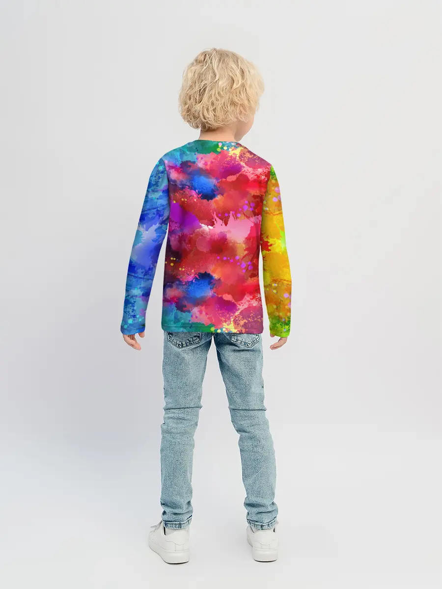 Детский лонгслив / Брызги красок