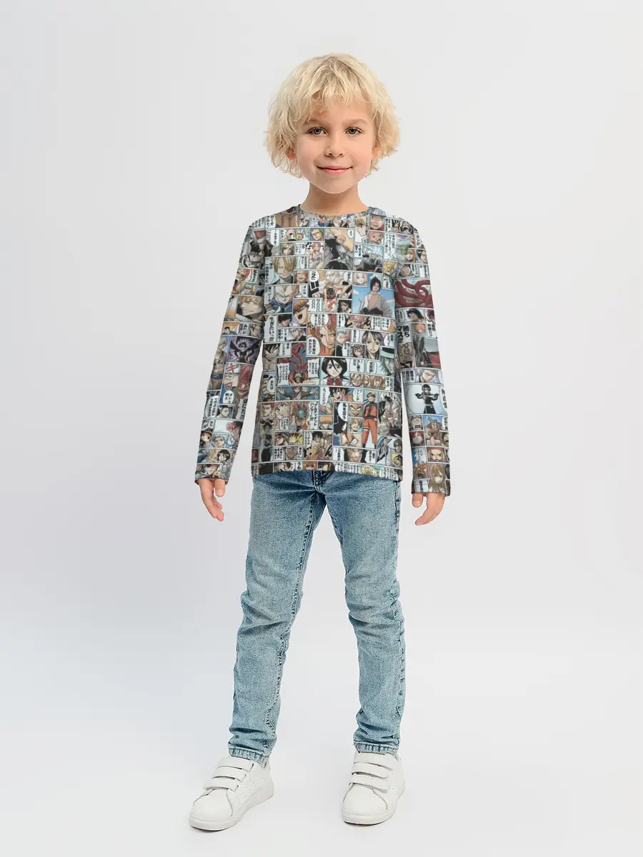 Детский лонгслив / MANGA PATTERN