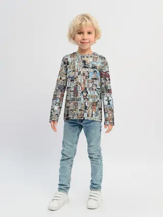 Детский лонгслив / MANGA PATTERN