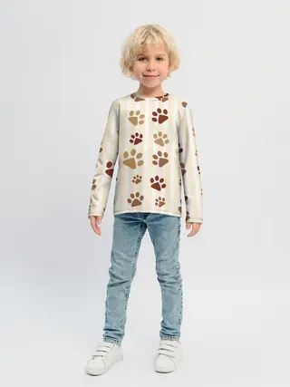 Детский лонгслив / Лапки