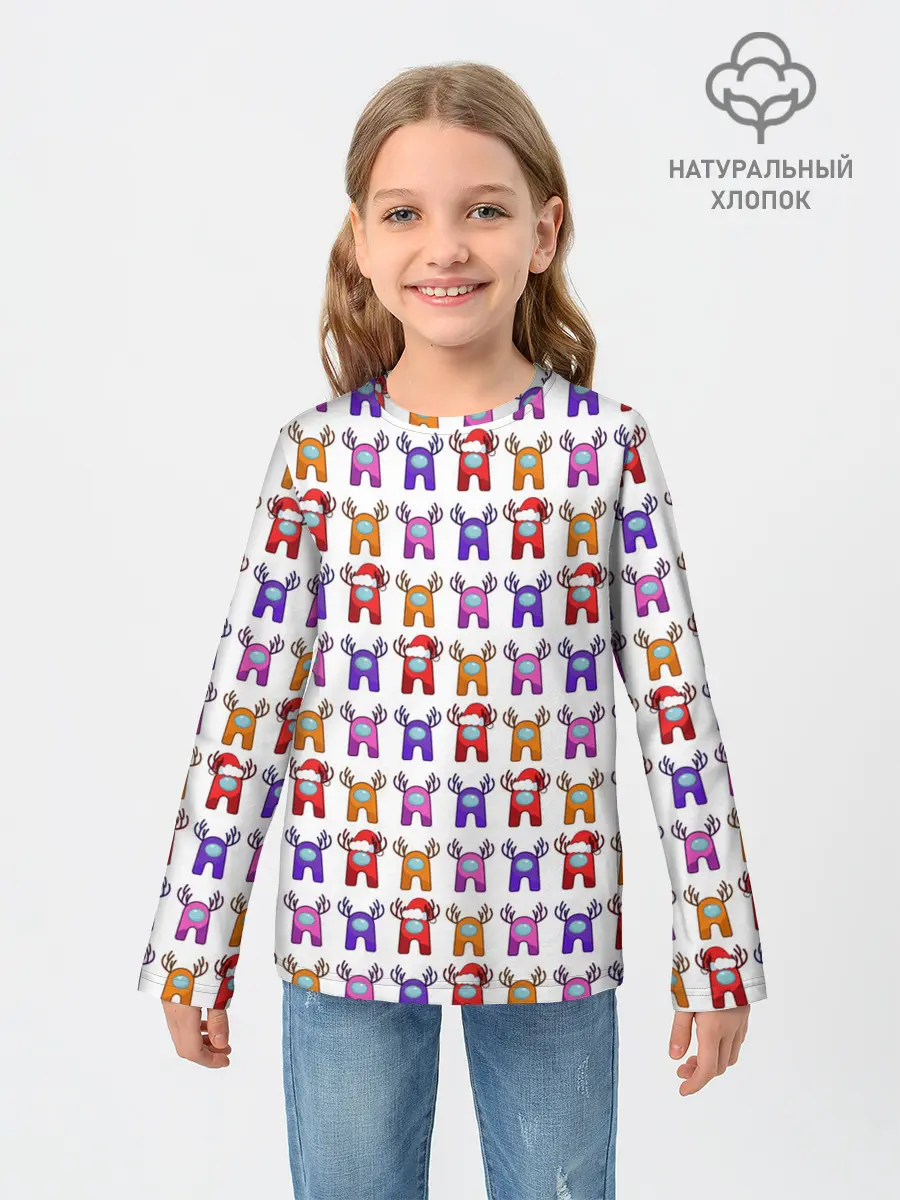 Детский лонгслив / Among Us