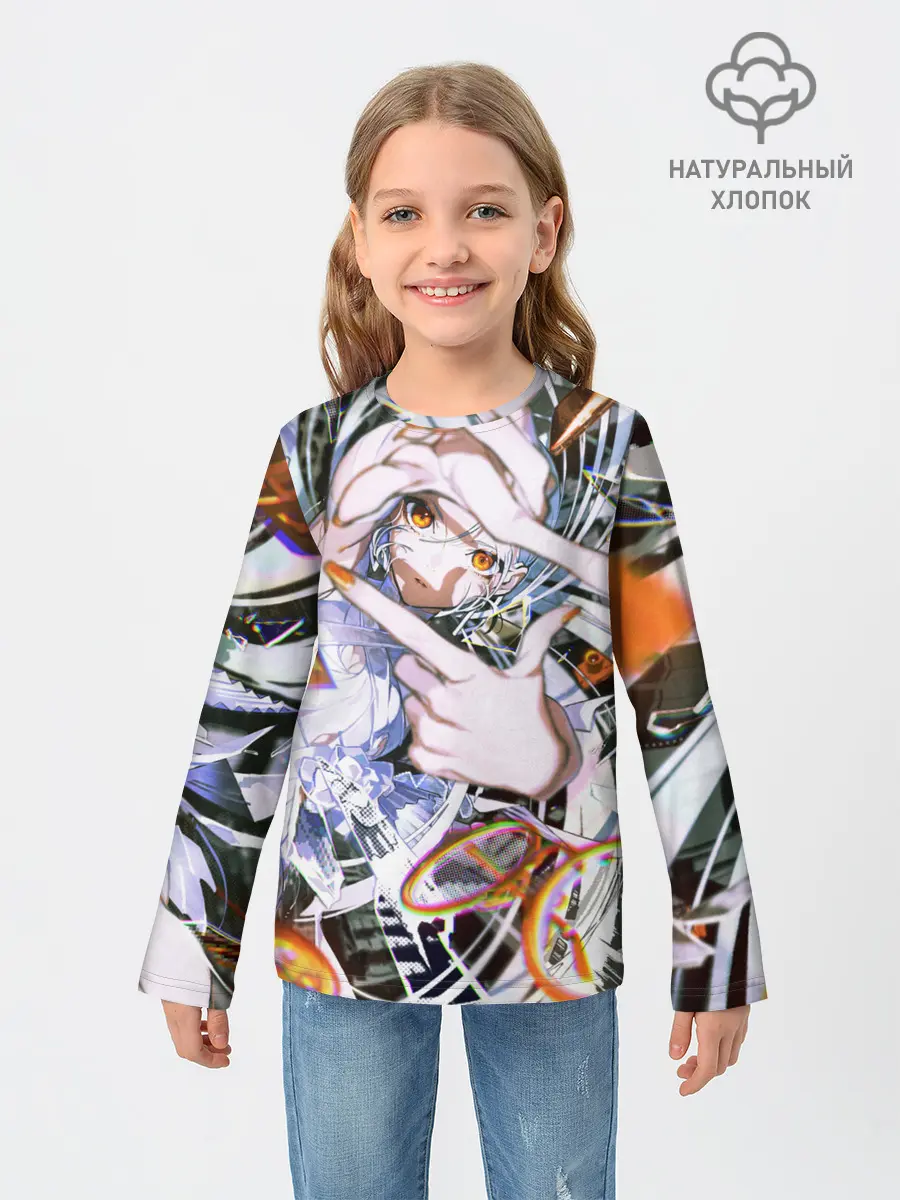 Детский лонгслив / Anime girl art