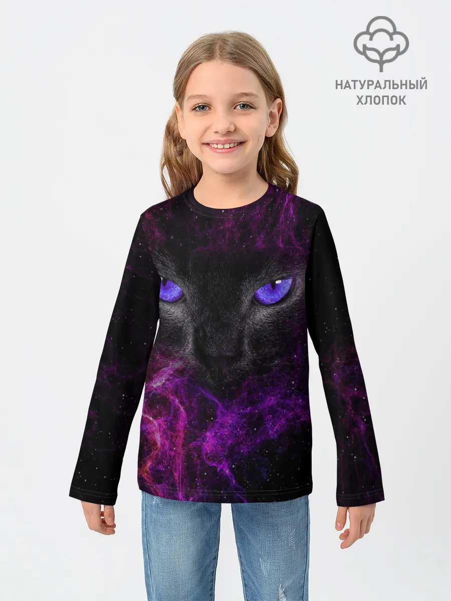 Детский лонгслив / Кот