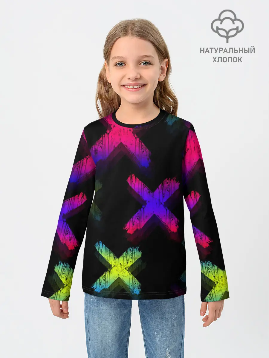 Детский лонгслив / Крестики