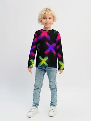Детский лонгслив / Крестики
