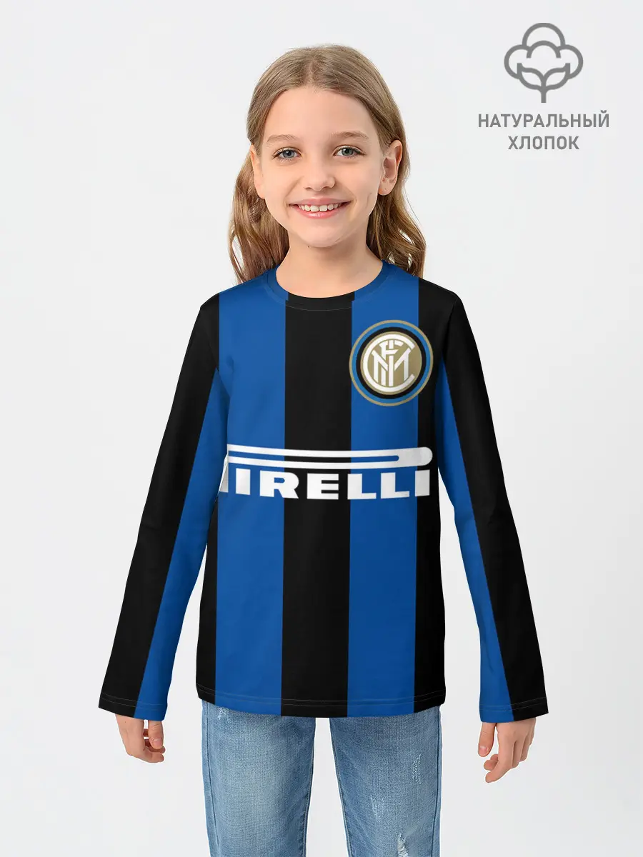 Детский лонгслив / Ретро форма Интер Ибрагимович