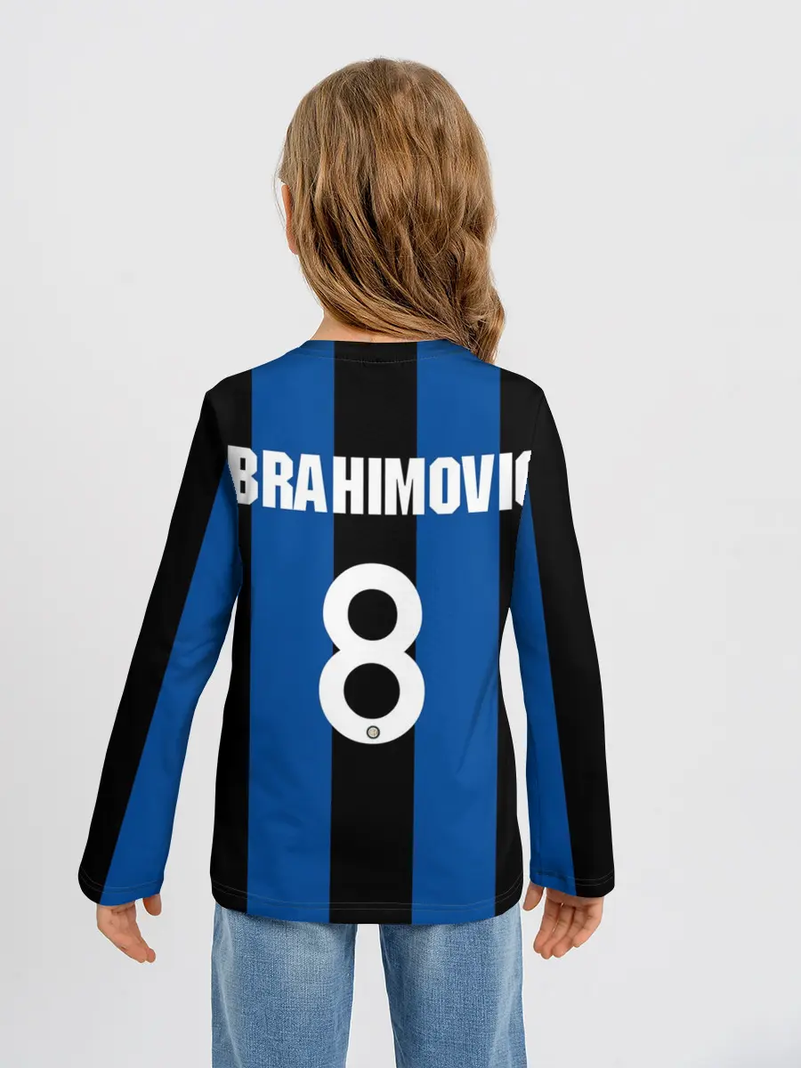 Детский лонгслив / Ретро форма Интер Ибрагимович