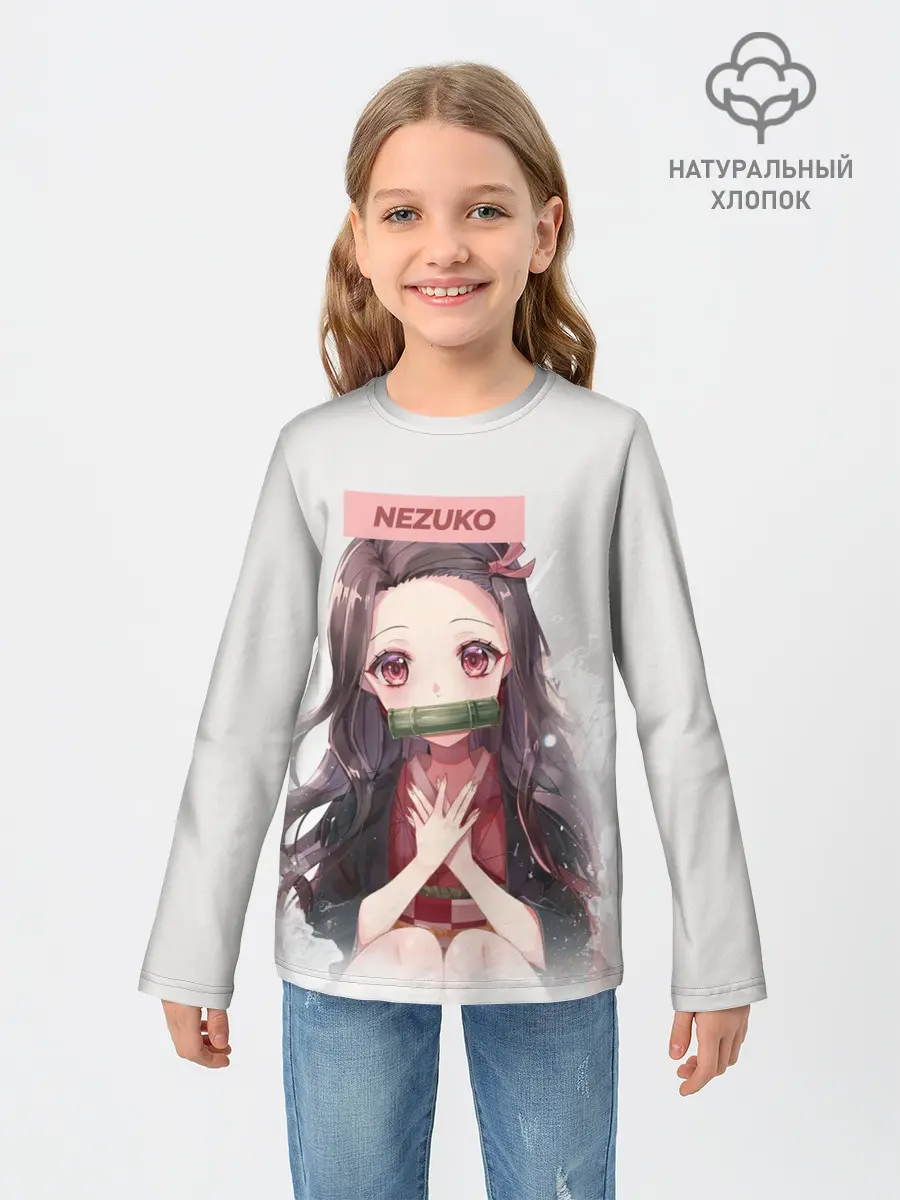 Детский лонгслив / Незуко Руки на груди