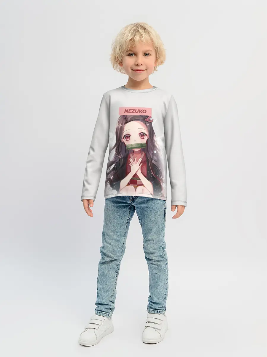 Детский лонгслив / Незуко Руки на груди