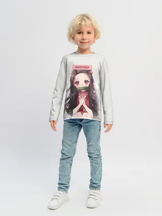 Детский лонгслив / Незуко Руки на груди