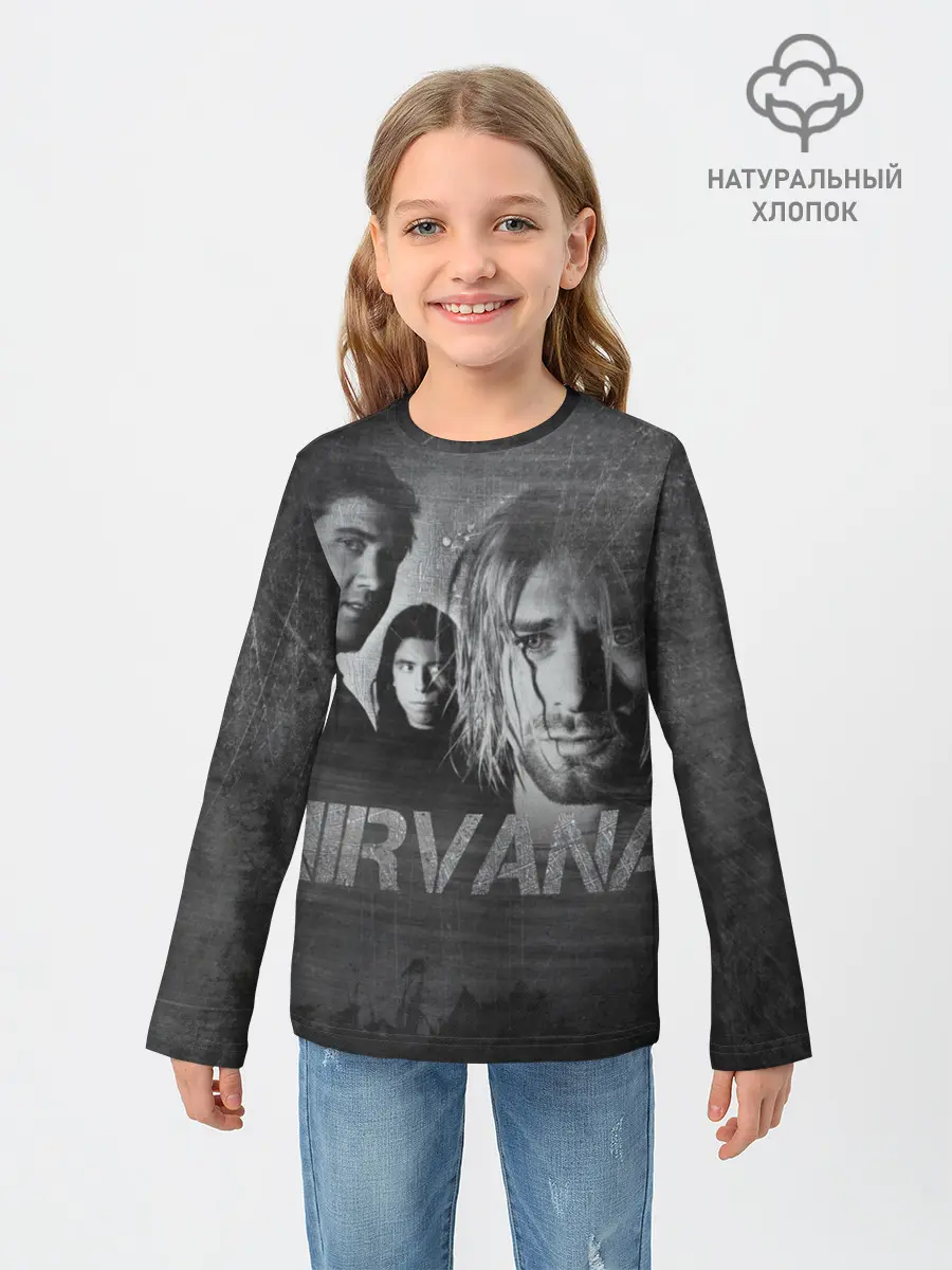 Детский лонгслив / Нирвана