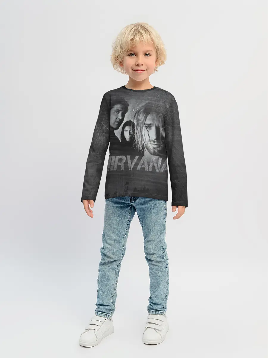 Детский лонгслив / Нирвана