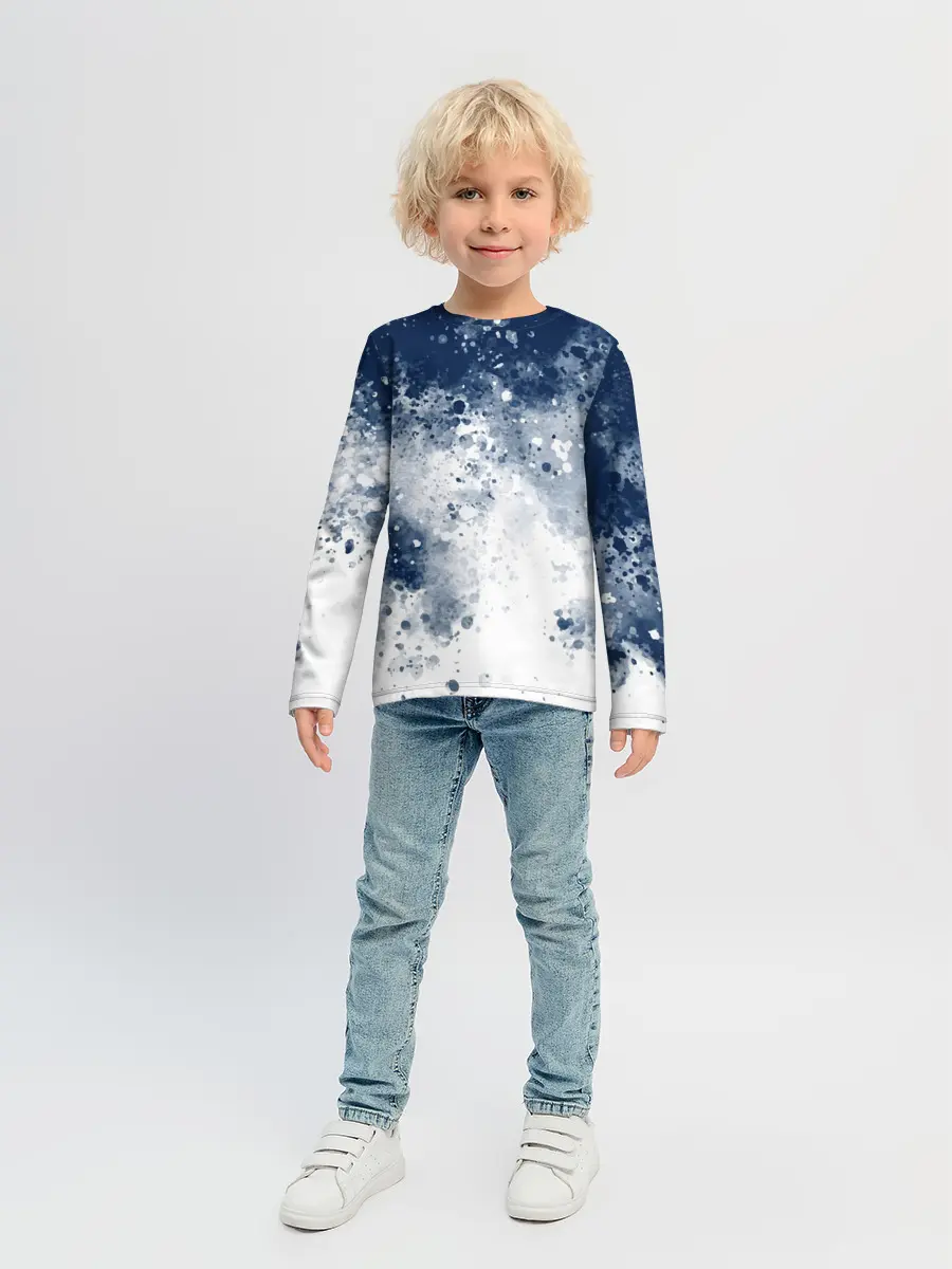 Детский лонгслив / Чернильные капли