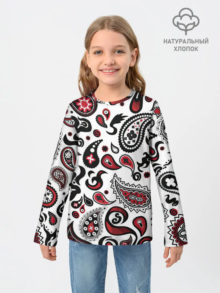 Детский лонгслив / Молекулярный рисунок