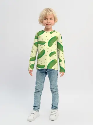 Детский лонгслив / Огурчики