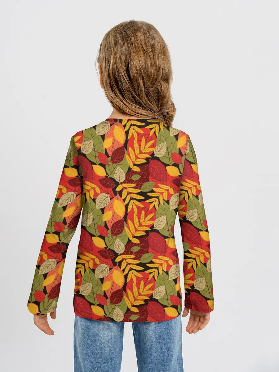 Детский лонгслив / Осенние листья
