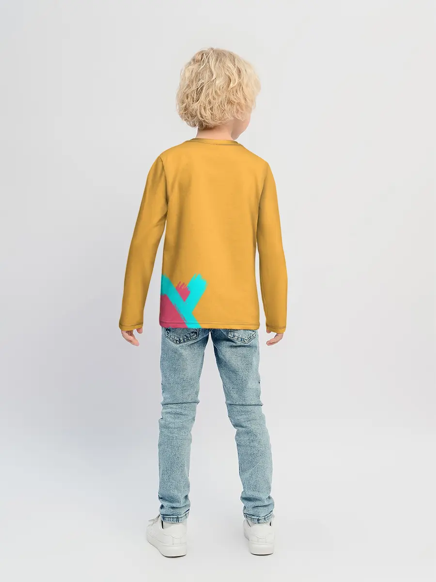 Детский лонгслив / Mo-Ri прыгает