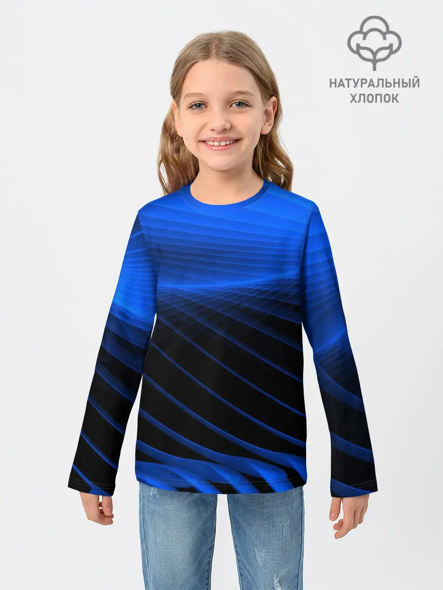 Детский лонгслив / Неоновые лучи