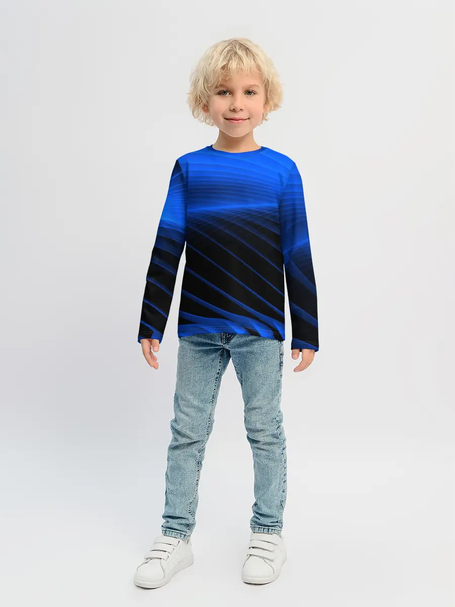 Детский лонгслив / Неоновые лучи