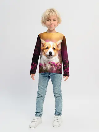 Детский лонгслив / Вельш-корги