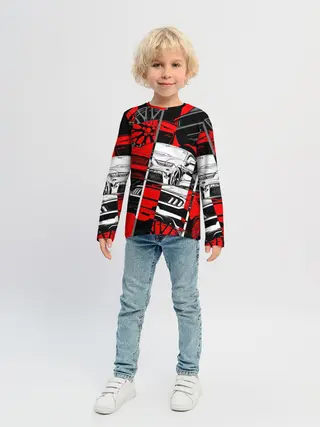 Детский лонгслив / Автомобили