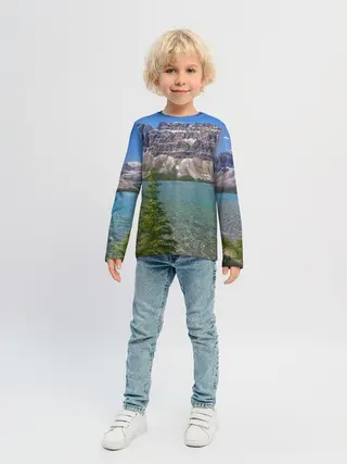 Детский лонгслив / Горное озеро