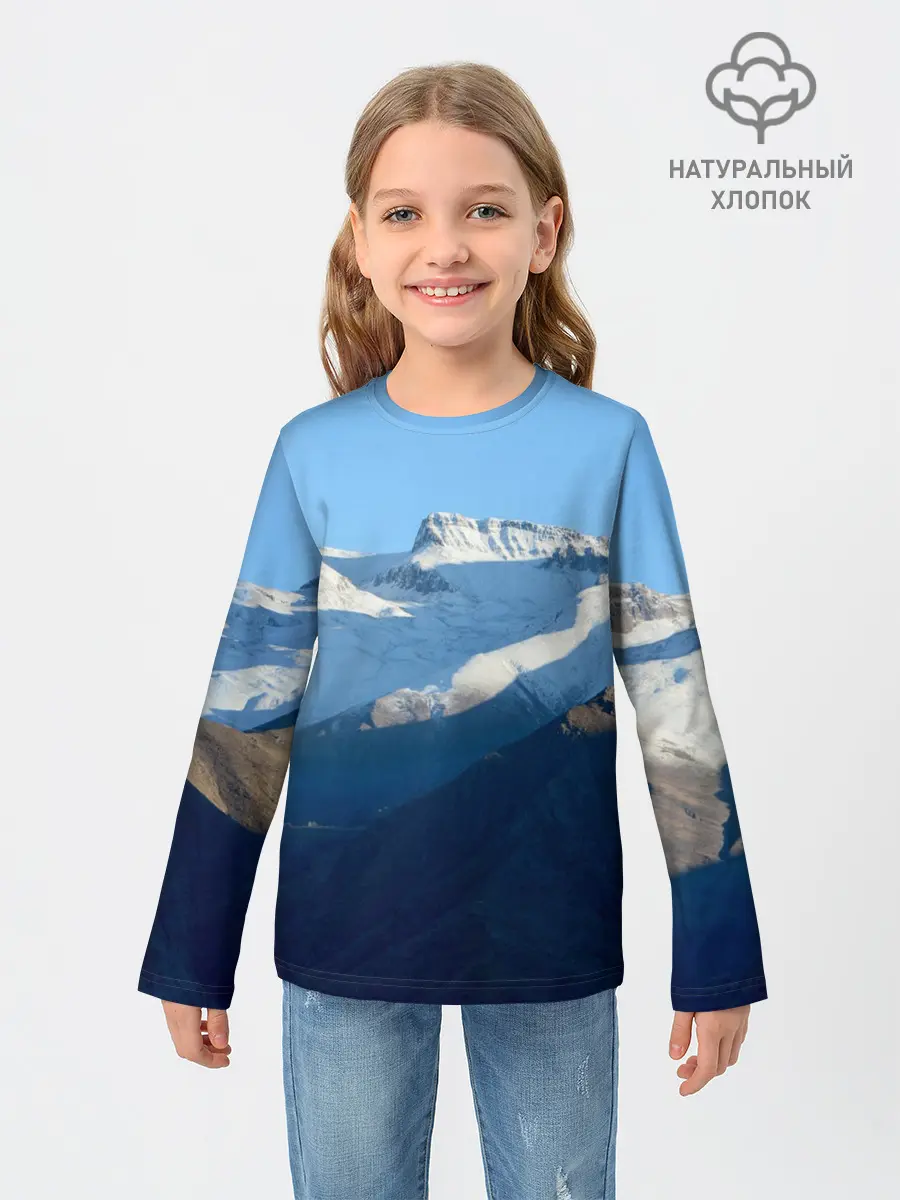 Детский лонгслив / Снежные горы