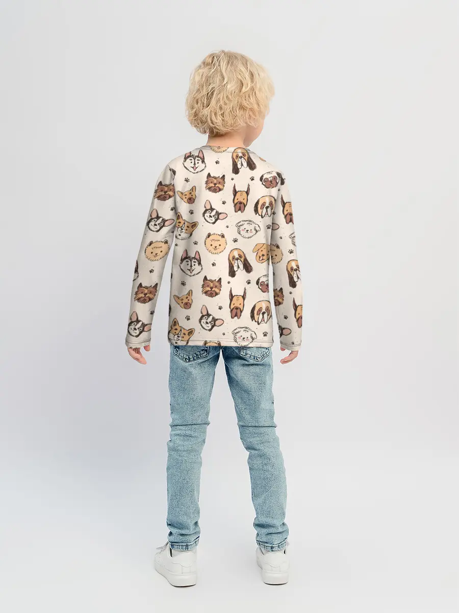 Детский лонгслив / Хипстерские собачки