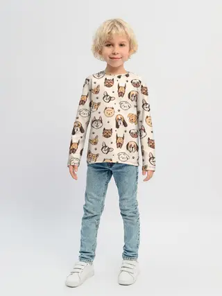 Детский лонгслив / Хипстерские собачки