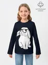Детский лонгслив / Кролик Хипстер